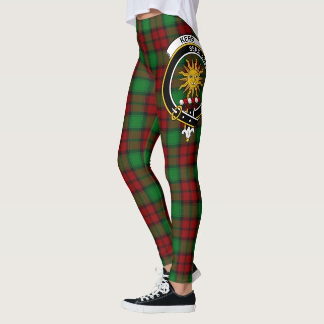 Scotstee Clan Kerr Modern Crest Tartan Women Leggings (Left)