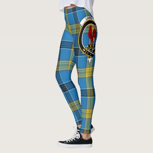 Scotstee Clan Laing Crest Tartan Women Leggings (Left)