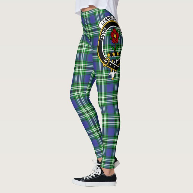 Scotstee Clan Learmonth Crest Tartan Women Legging (Left)