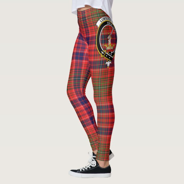 Scotstee Clan Lumsden Crest Tartan Women Leggings (Left)