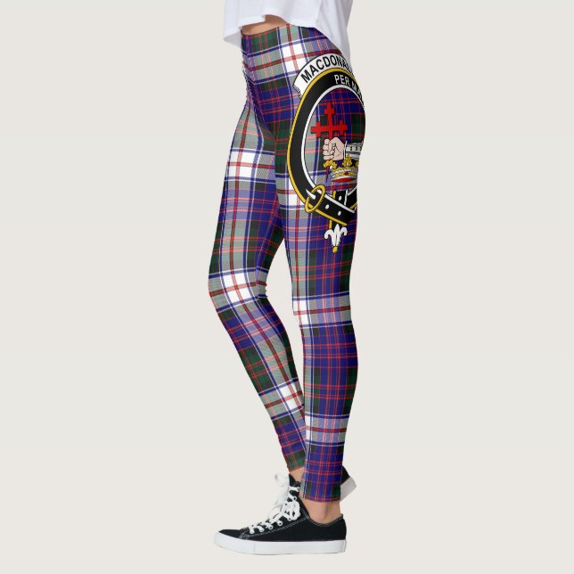 Scotstee Clan MacDonald Dress Modern Crest Tartan  Leggings (Left)