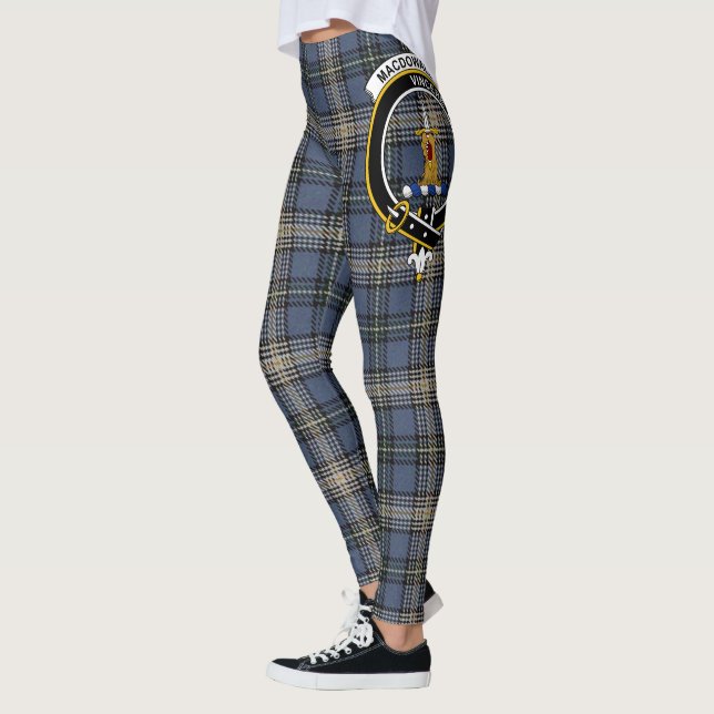 Scotstee Clan MacDowall Crest Tartan Women Legging (Left)