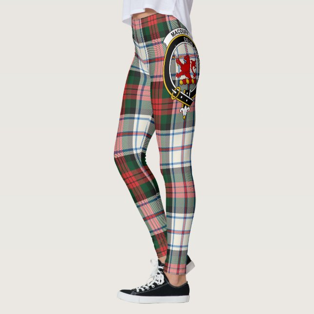 Scotstee Clan MacDuff Dress Modern Crest Tartan Leggings (Left)