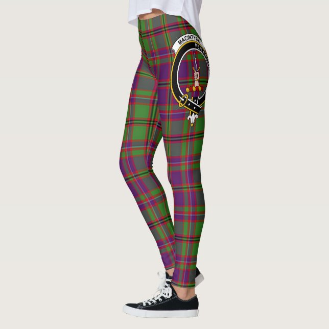 Scotstee Clan MacIntyre Of Glenorchy Crest Tartan  Leggings (Left)