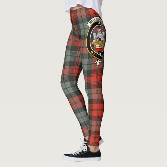 Scotstee Clan MacLachlan Weathered Crest Tartan Leggings (Left)
