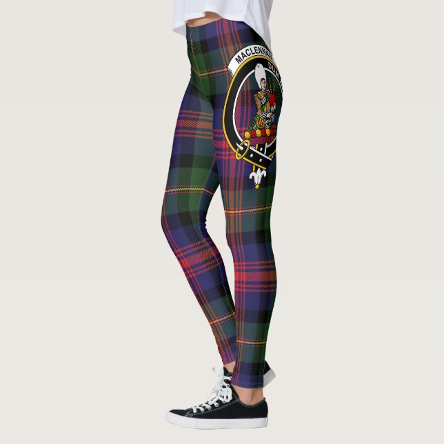 Scotstee Clan MacLennan Crest Tartan Women Legging (Left)