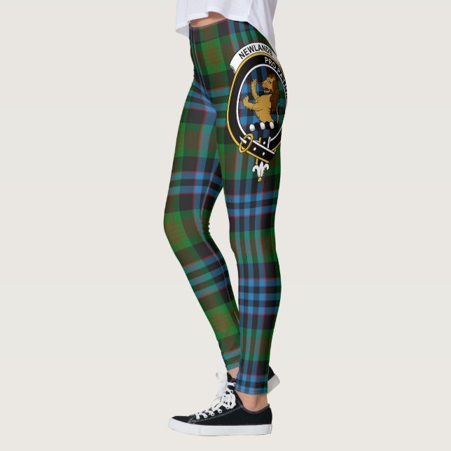 Scotstee Clan Newlands Crest Tartan Women Leggings (Left)