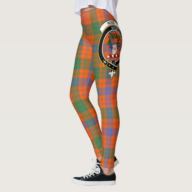 Scotstee Clan Ross Ancient Crest Tartan Women Leggings (Left)