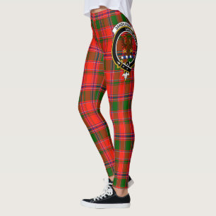 Scotstee Clan Sandilands Red Crest Tartan Women Leggings