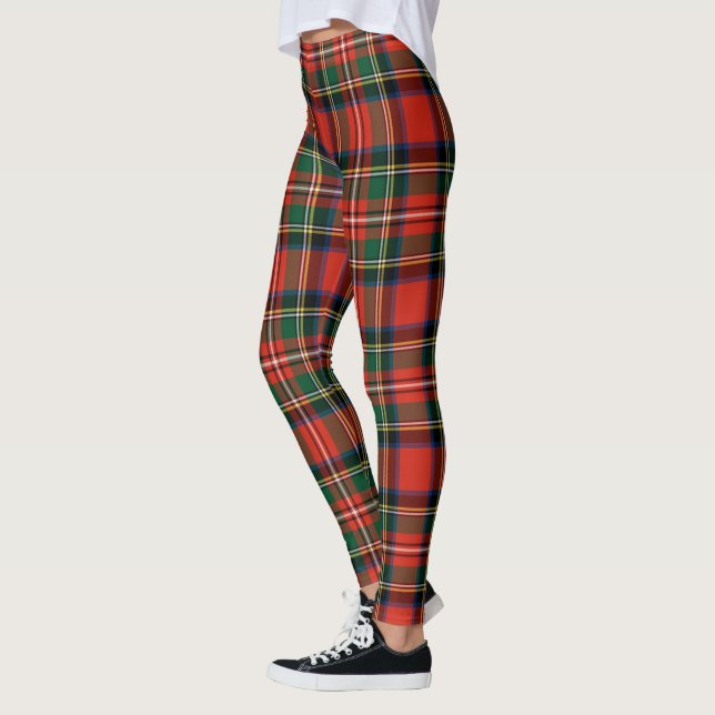Scotstee Clan Stewart Stuart of Bute Tartan Women  Leggings (Left)