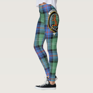Scotstee Clan Sutherland Old Ancient Crest Tartan Leggings