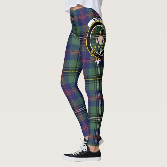 Scotstee Clan Wood Crest Tartan Women Leggings (Left)