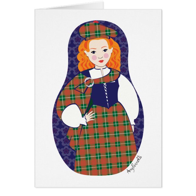 Scotswoman Matryoshka Card (Front)