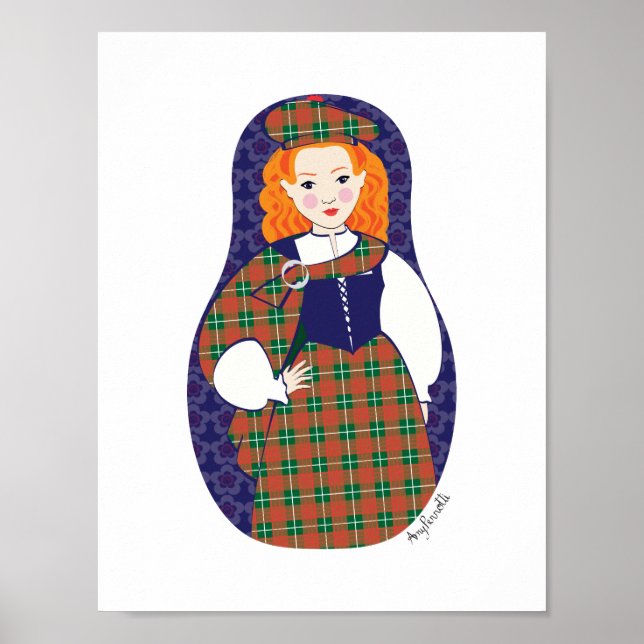 Scotswoman Matryoshka Poster (Front)
