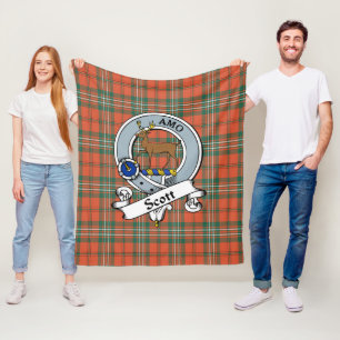 Scott Ancient Clan Badge Tartan Plaid Fleece Blanket