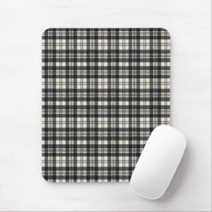 Scott Black and White Original Scottish Tartan Mouse Pad
