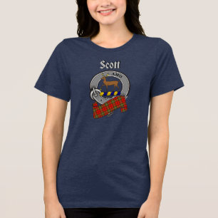 Scott Clan Badge & Tartan T-Shirt Tri-Blend Shirt