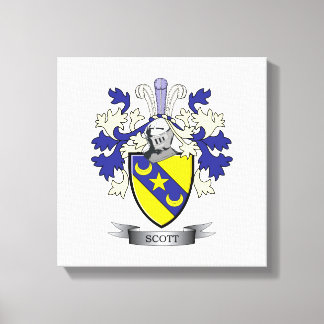 Scott Family Crest Coat of Arms Canvas Print