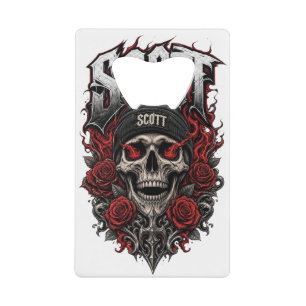 Scott Gothic Skull Personalised Name Design
