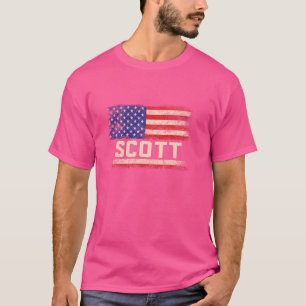 Scott Last Name Shirt Scott Name American Flag