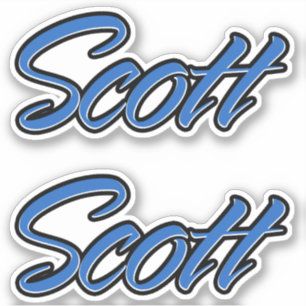 Scott name blue sticker Sticker Sticker Sticker