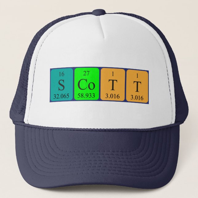 Scott periodic table name hat (Front)
