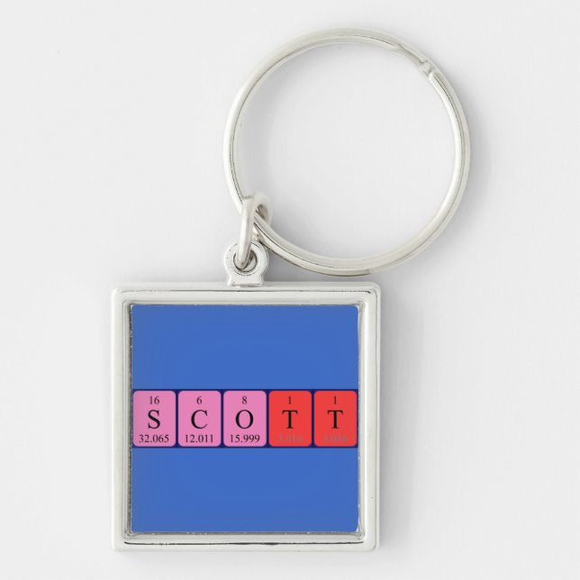 Scott periodic table name keyring (Front)