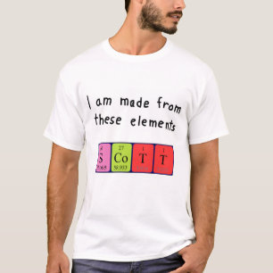 Scott periodic table name shirt