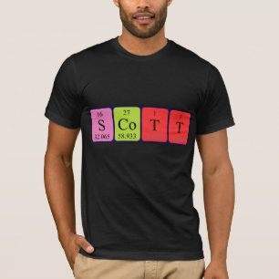 Scott periodic table name shirt