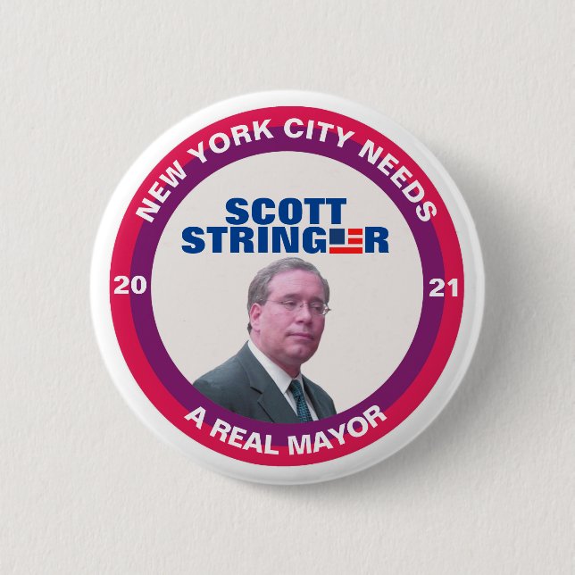 Scott Stringer for NYC Mayor 2021 6 Cm Round Badge (Front)