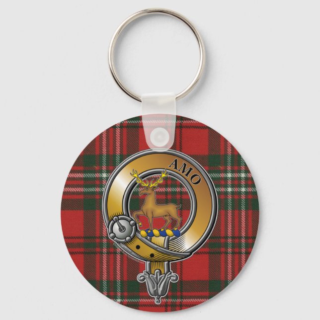 Scott Tartan & Badge Key Ring (Front)
