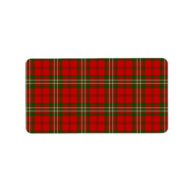 Scott tartan red green plaid label (Front)