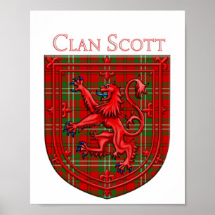 Scott Tartan Scottish Plaid Lion Rampant Poster