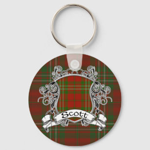Scott Tartan Shield Key Ring