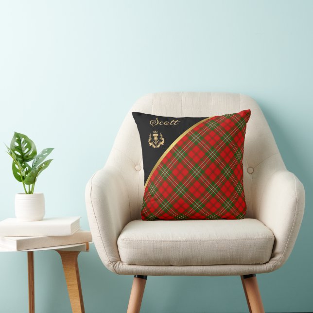 Scott Tartan Throw Pillow (Chair)