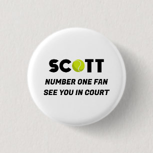 Scott Tennis 3 Cm Round Badge