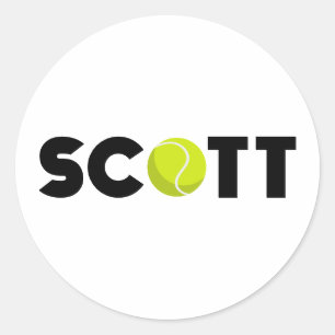 Scott Tennis Classic Round Sticker