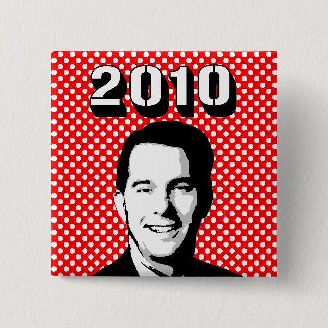 Scott Walker 2010 15 Cm Square Badge (Front)