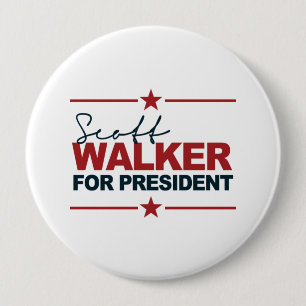 Scott Walker For President 2016 Signature 10 Cm Round Badge