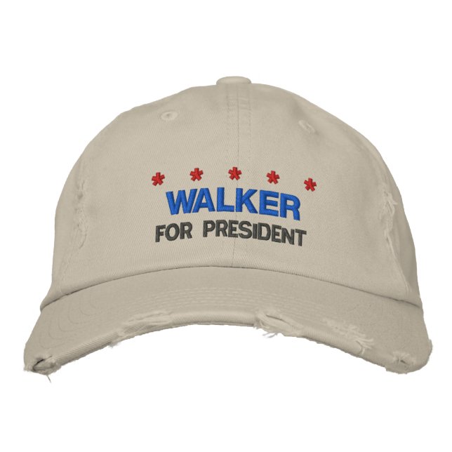 Scott Walker For President Embroidered Hat (Front)