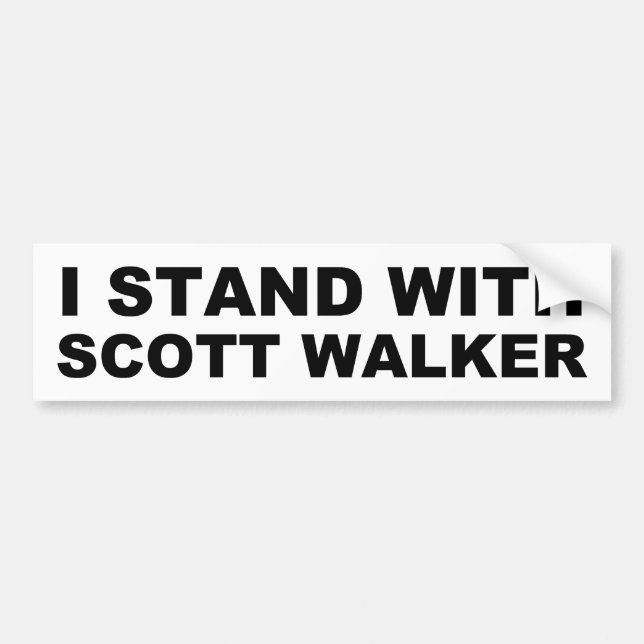 Scott Walker I Stand Bumper Sticker (Front)