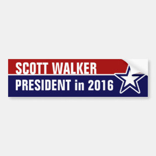 Scott Walker in 2016 Bumper Sticker