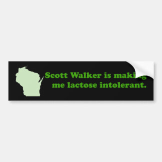 Scott Walker intolerance Bumper Sticker