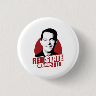 Scott Walker Red State of Mind 2016 3 Cm Round Badge