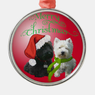 Scottie and Westie Ornament