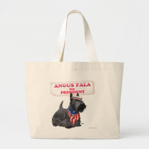Scottie Angus Fala for President Large Tote Bag