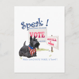 Scottie Angus Fala for President Postcard