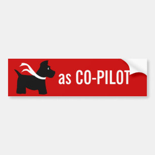 Scottie  as CO-PILOT Bumper Sticker