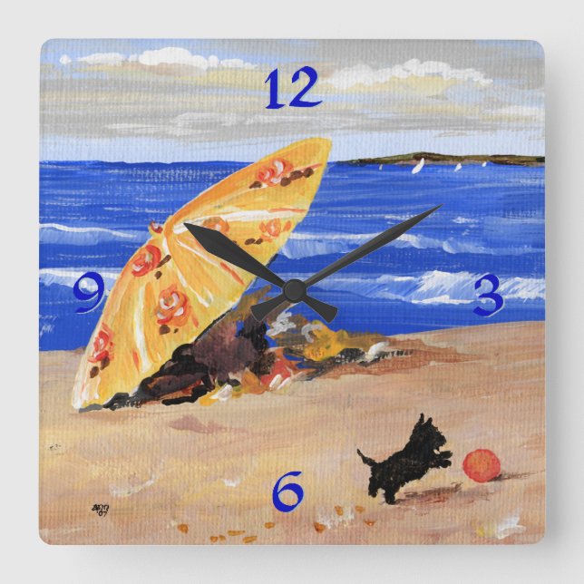 Scottie at the Beach Clock (Front)