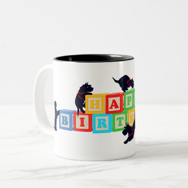 Scottie Birthday Blocks Mug (Front Left)